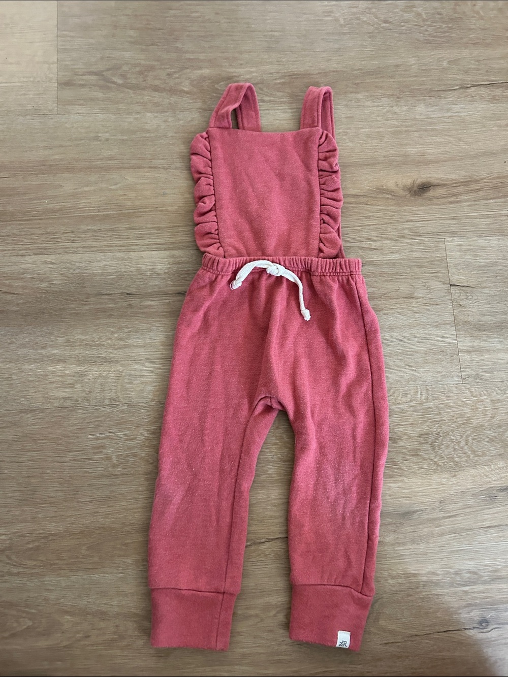 Kids Pink Ruffle Strap Overalls - Unbranded